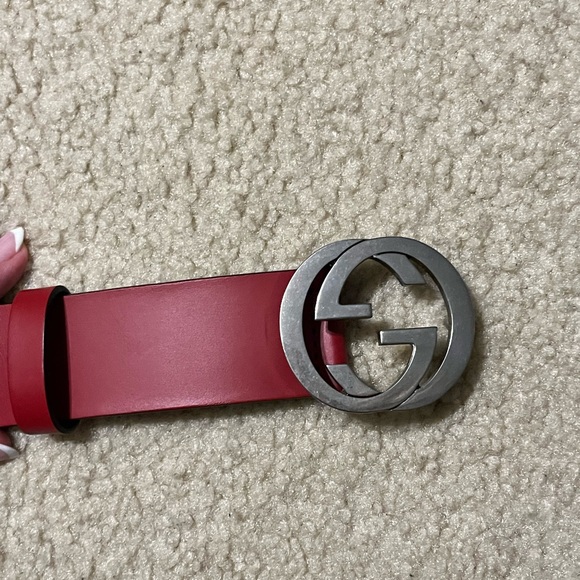 Gucci belt red calfskin belt various sizes - Picture 3 of 9